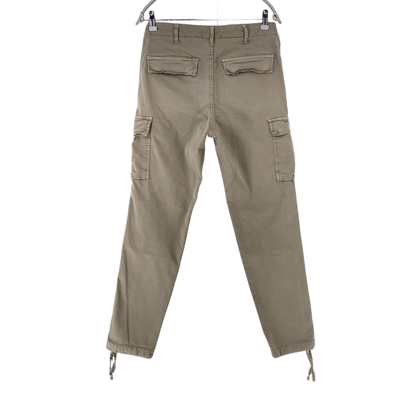 JACK & JONES Beige Loose Tapered Fit Chino Cargo Trousers W30 L32