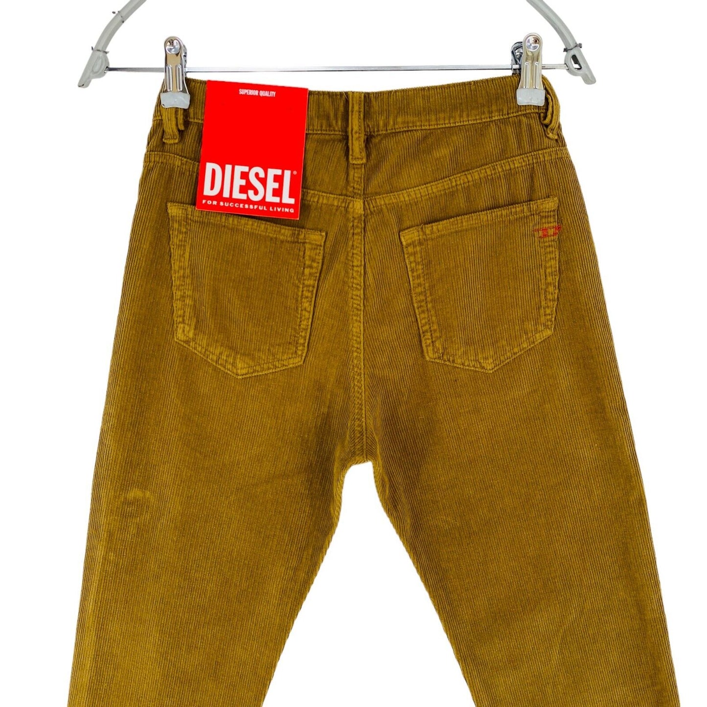 DIESEL VIKER Boys Brown Regular Straight Fit Corduroy Jeans 12 Years 156 cm W27