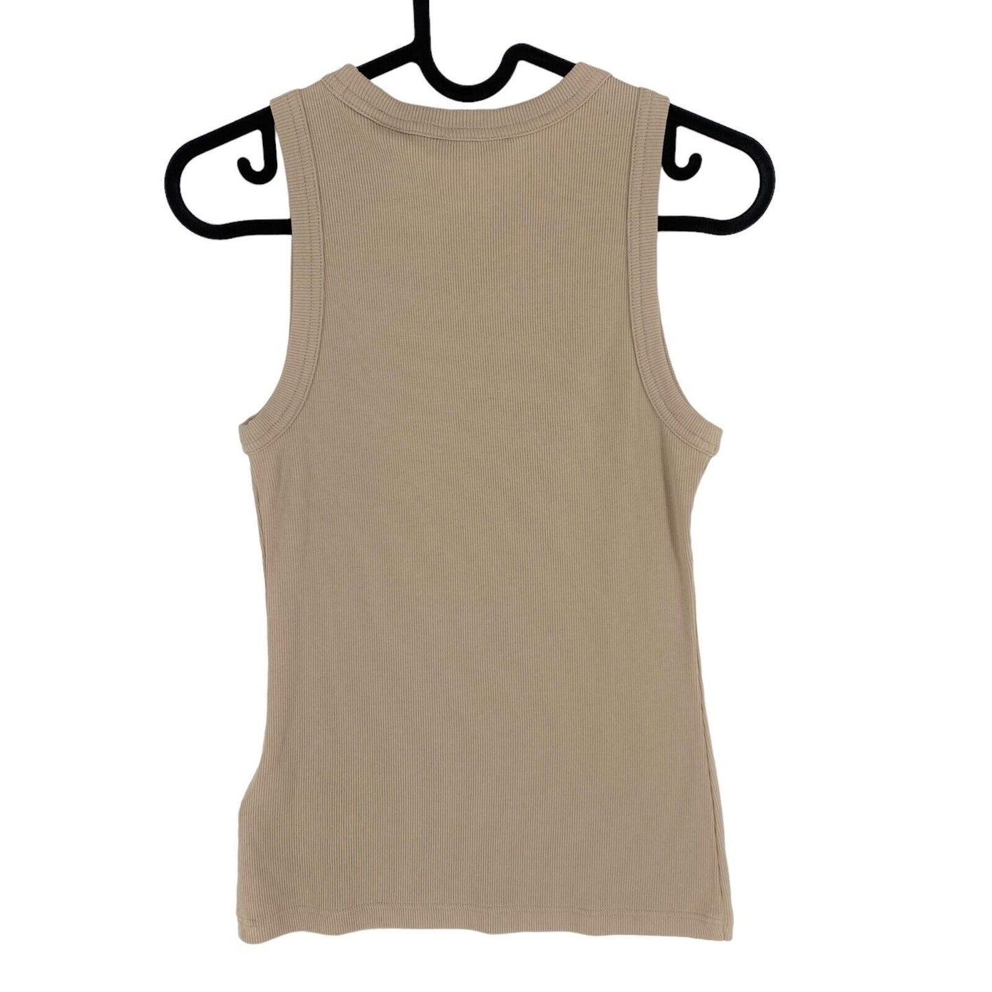 GANT Brown High Neck Rib Tank Top Size XS