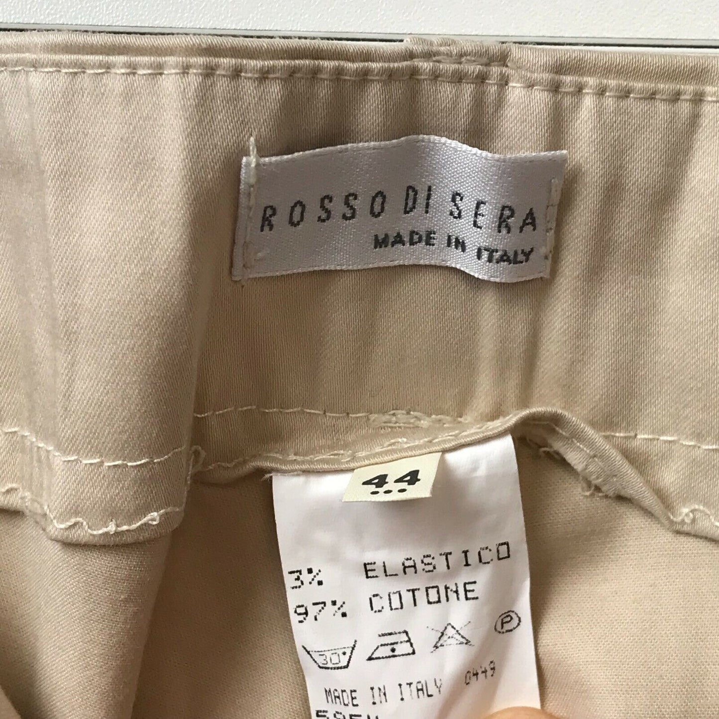 ROSSODISERA Women Brown Loose Straight Fit Trousers Size 44 W32