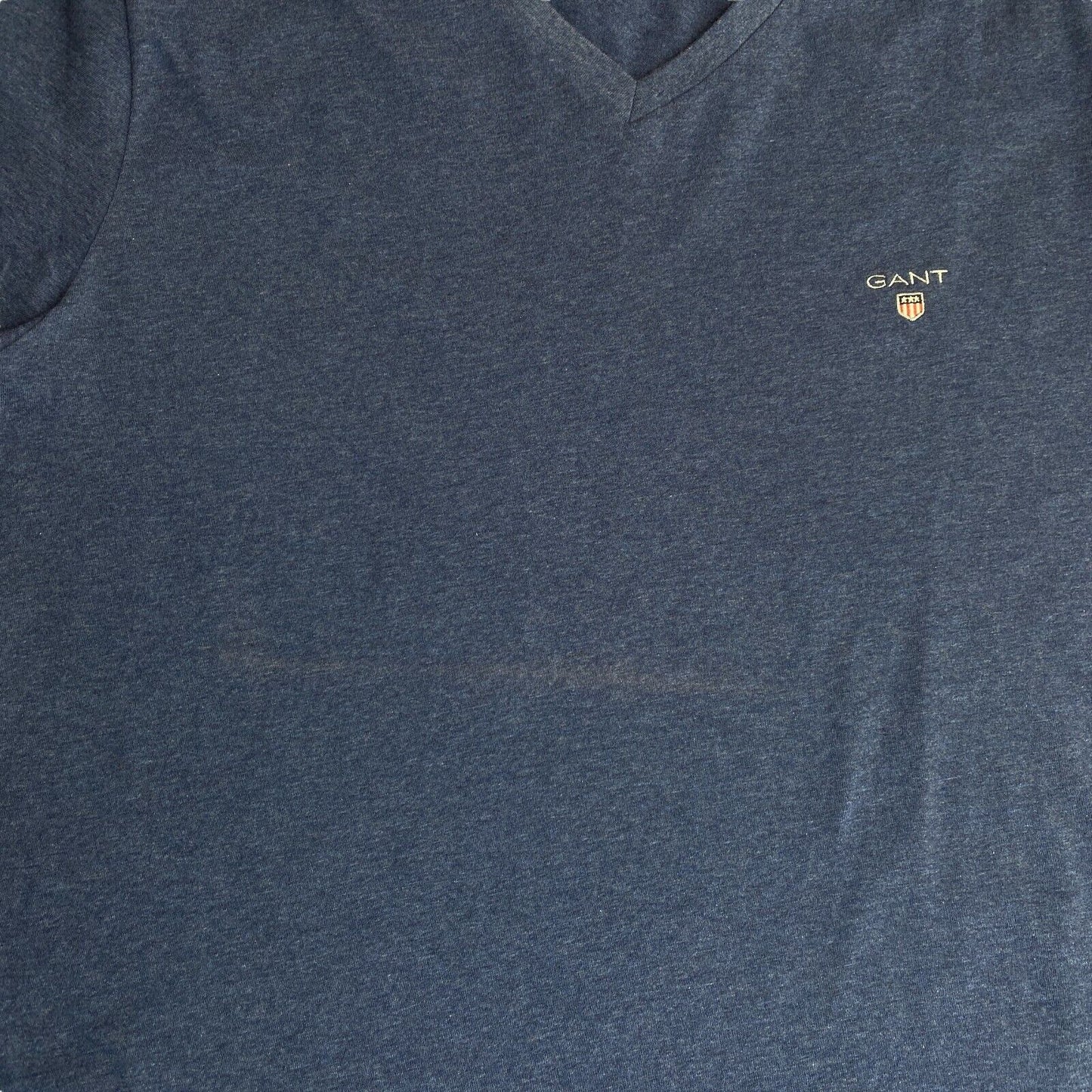 GANT Bleu Foncé Original Slim V Neck T Shirt Taille L