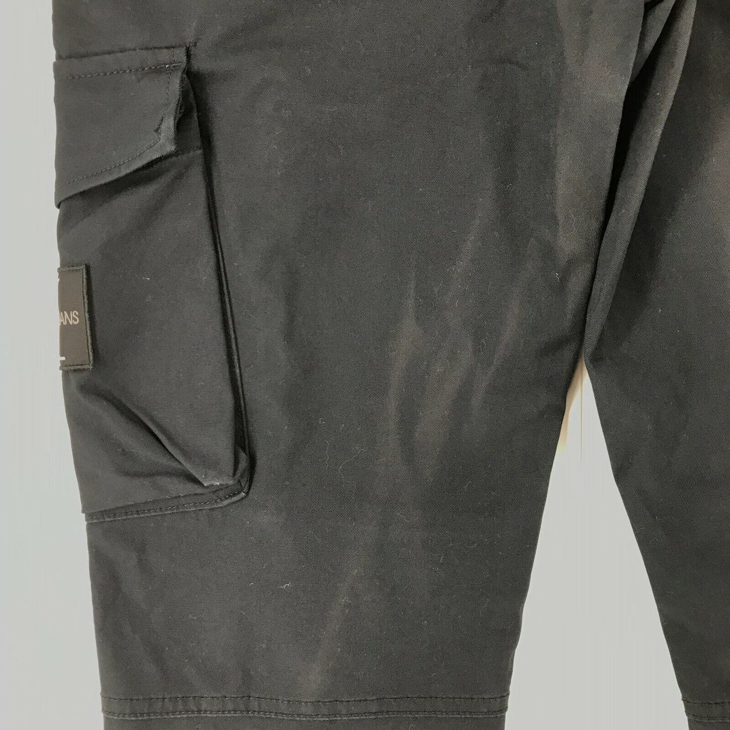 Calvin Klein Women Black Skinny Fit Cargo Trousers Size W30 L34