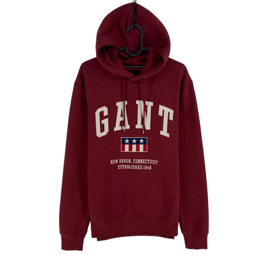 GANT Dark Red Tag Sweat Hoodie Sweater Pullover Size M