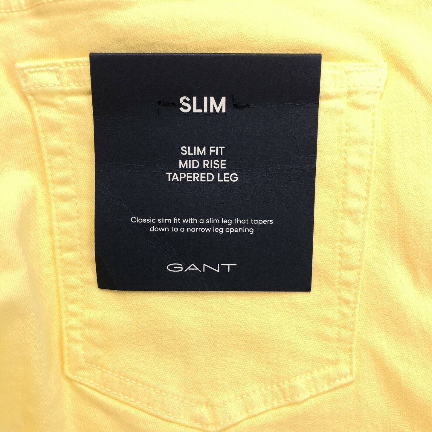 GANT Yellow Slim Twill Tapered Jeans Size W29 L32