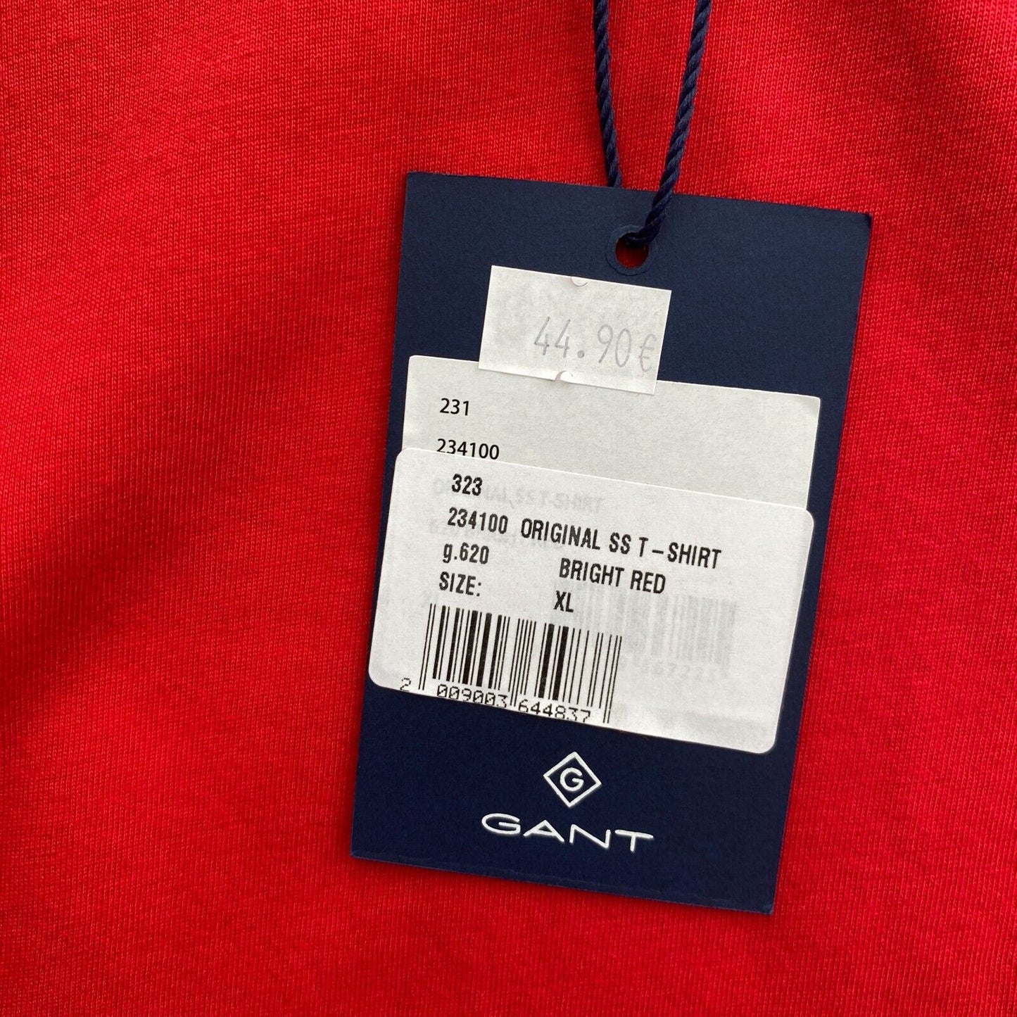 GANT T-shirt à col rond original rouge taille XL