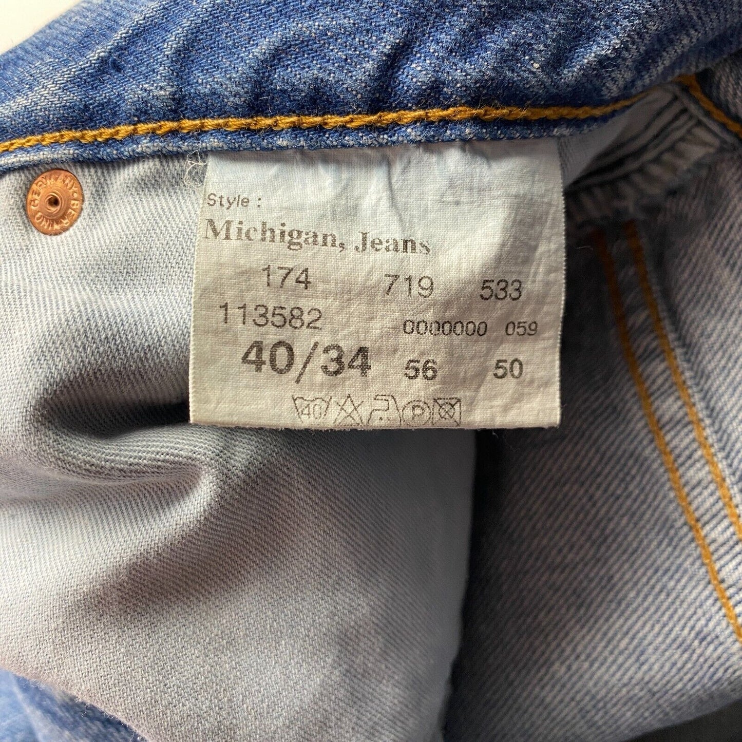 Mustang MICHIGAN Blue Regular Straight Fit Jeans W40 L34