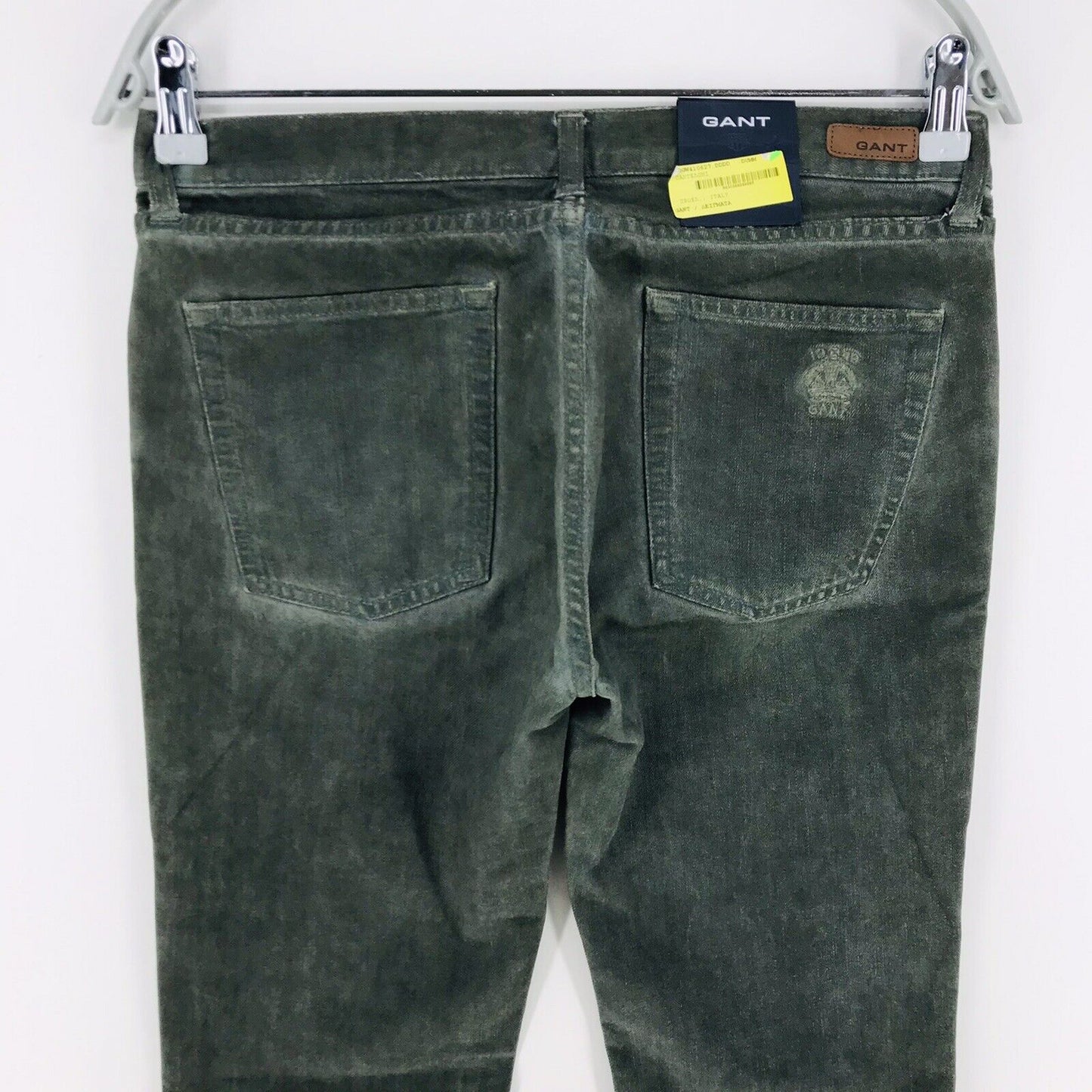 €189 GANT NELLY Women Green Low Waist Regular Fit Super Slim Leg Jeans W28 L34