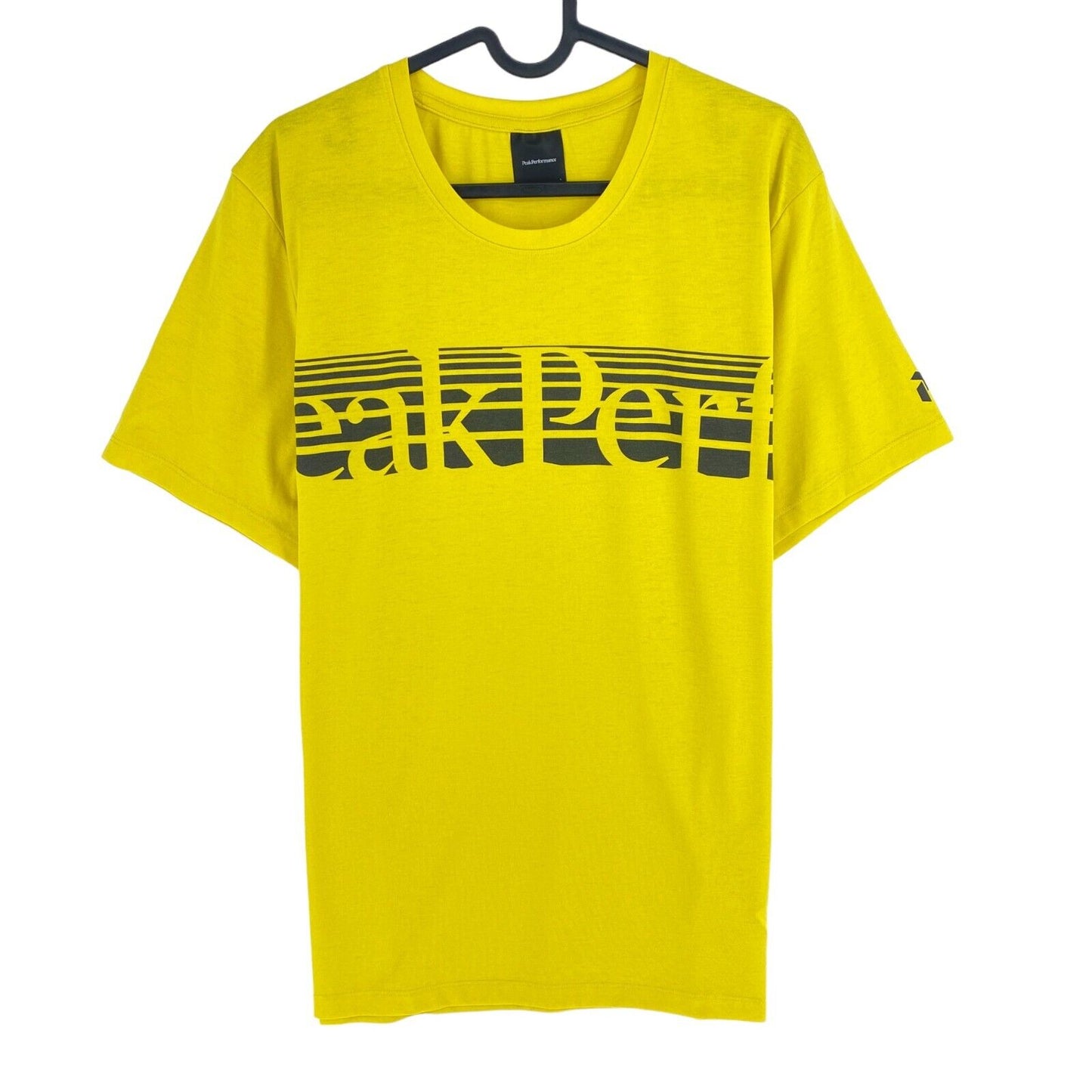 Peak Performance Men Yellow Explore Crew Neck Short Sleeves T Shirt Size L