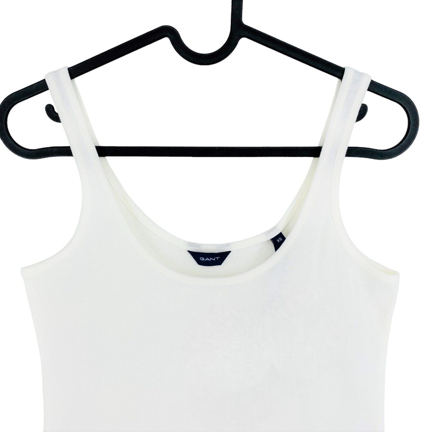 GANT Tanktop, 1x1 Rippe, Weiß, Größe XS