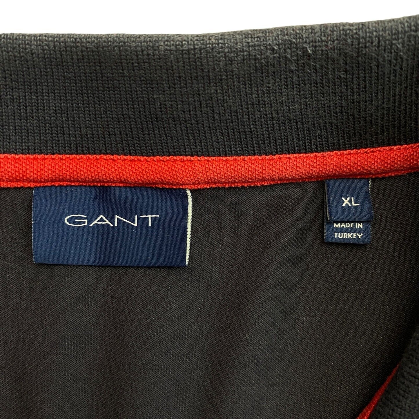 GANT Navy Blue Contrast Logo Pique Long Sleeves Rugger Polo Shirt Size XL