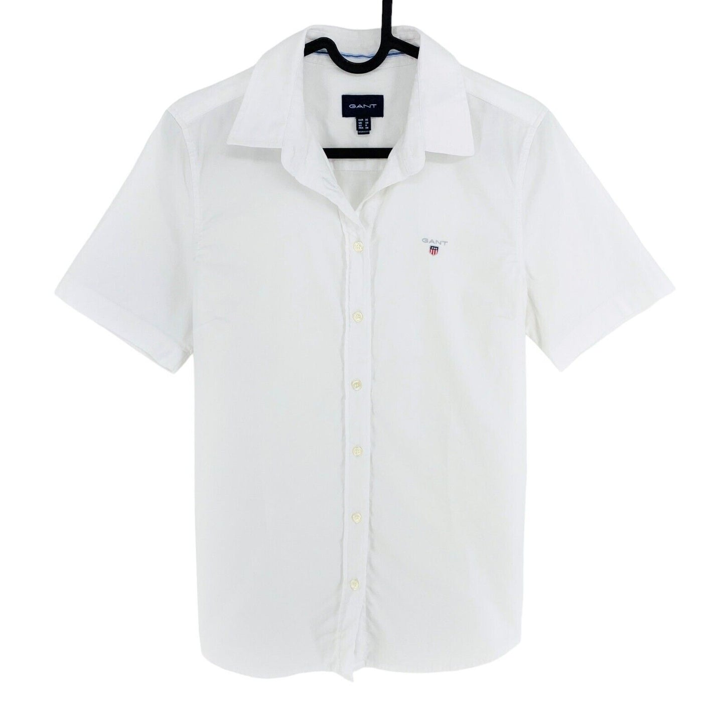 GANT White Original Short Sleeves Shirt Size EU 36 UK 10 US 6