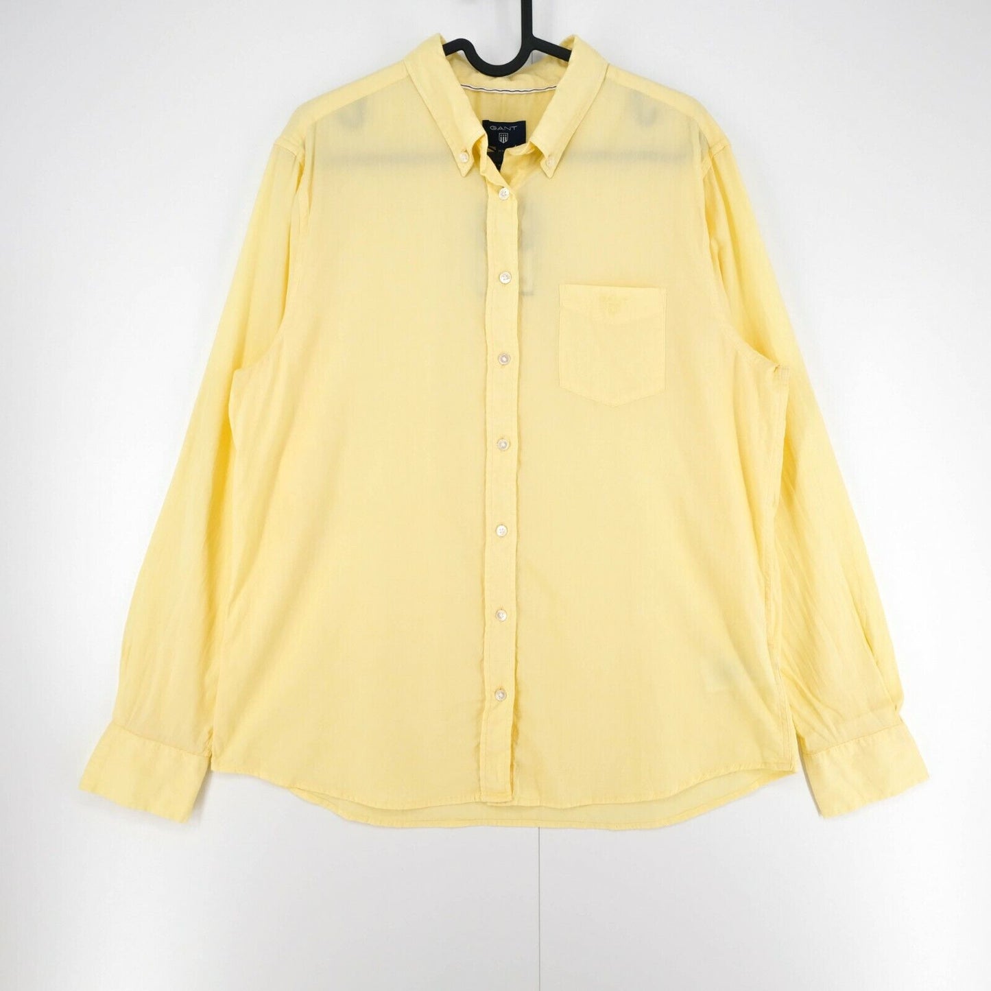 GANT Yellow Air Oxford Shirt Size EUR 44 UK 18 US 14