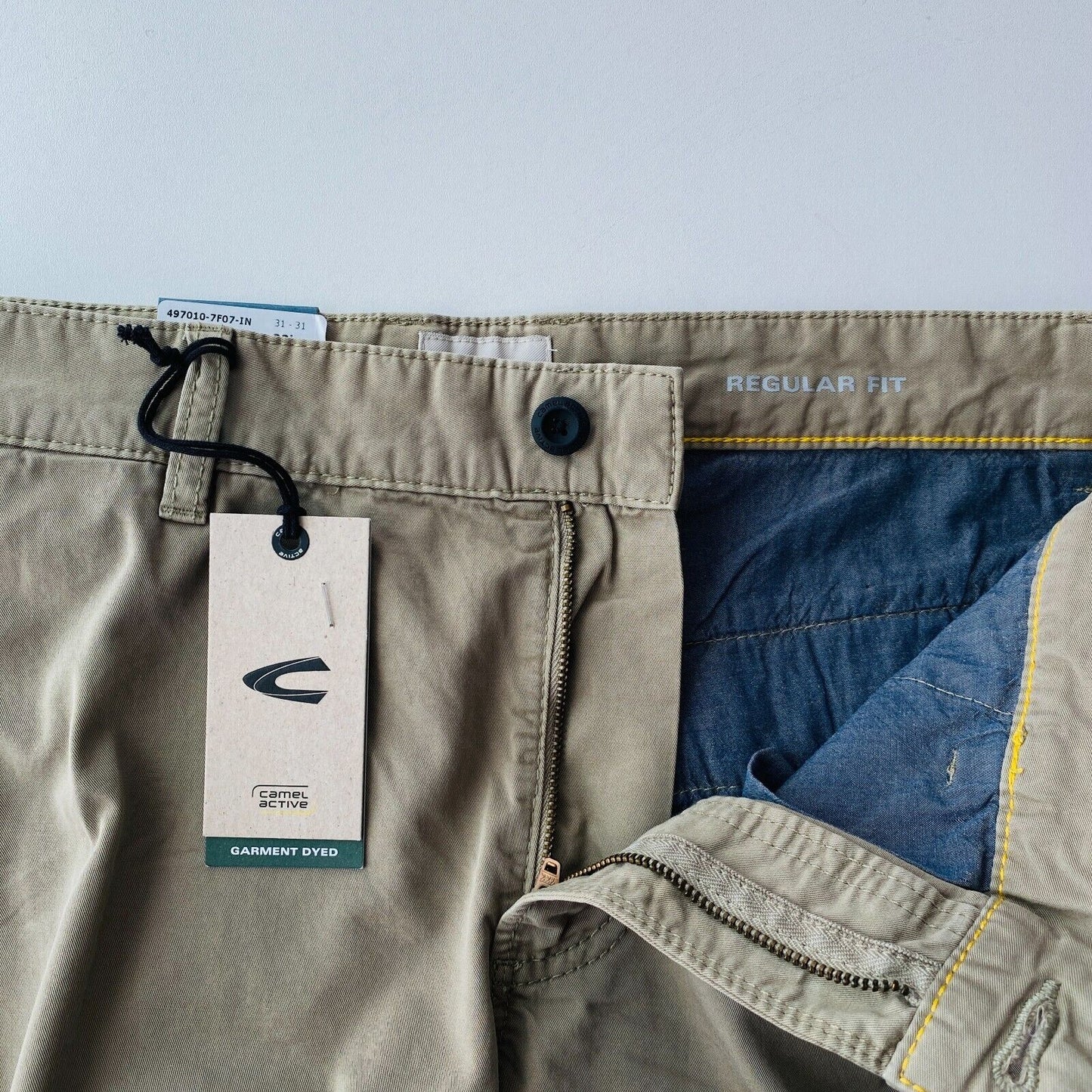 Camel Active Mens Beige Regular Fit Chino Shorts Size W32