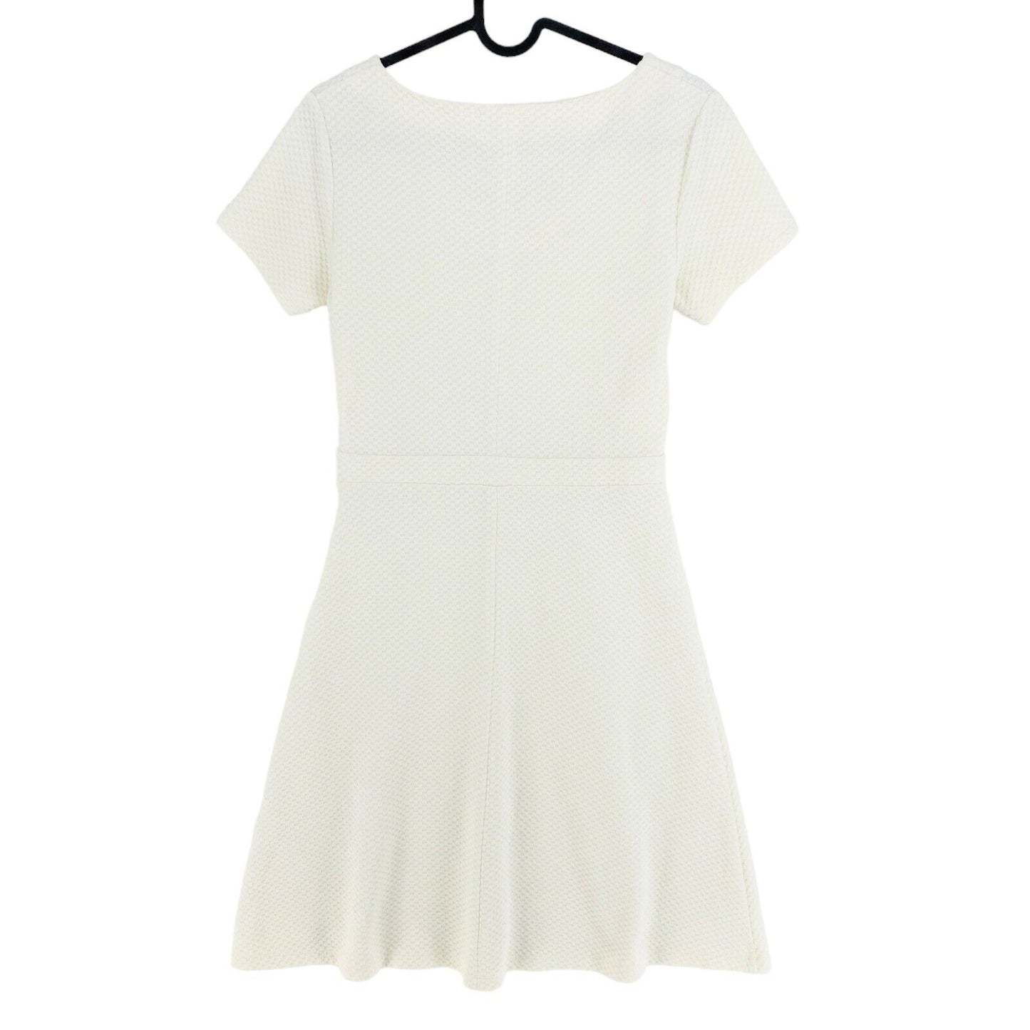 GANT White V Neck Flared Dress Size S