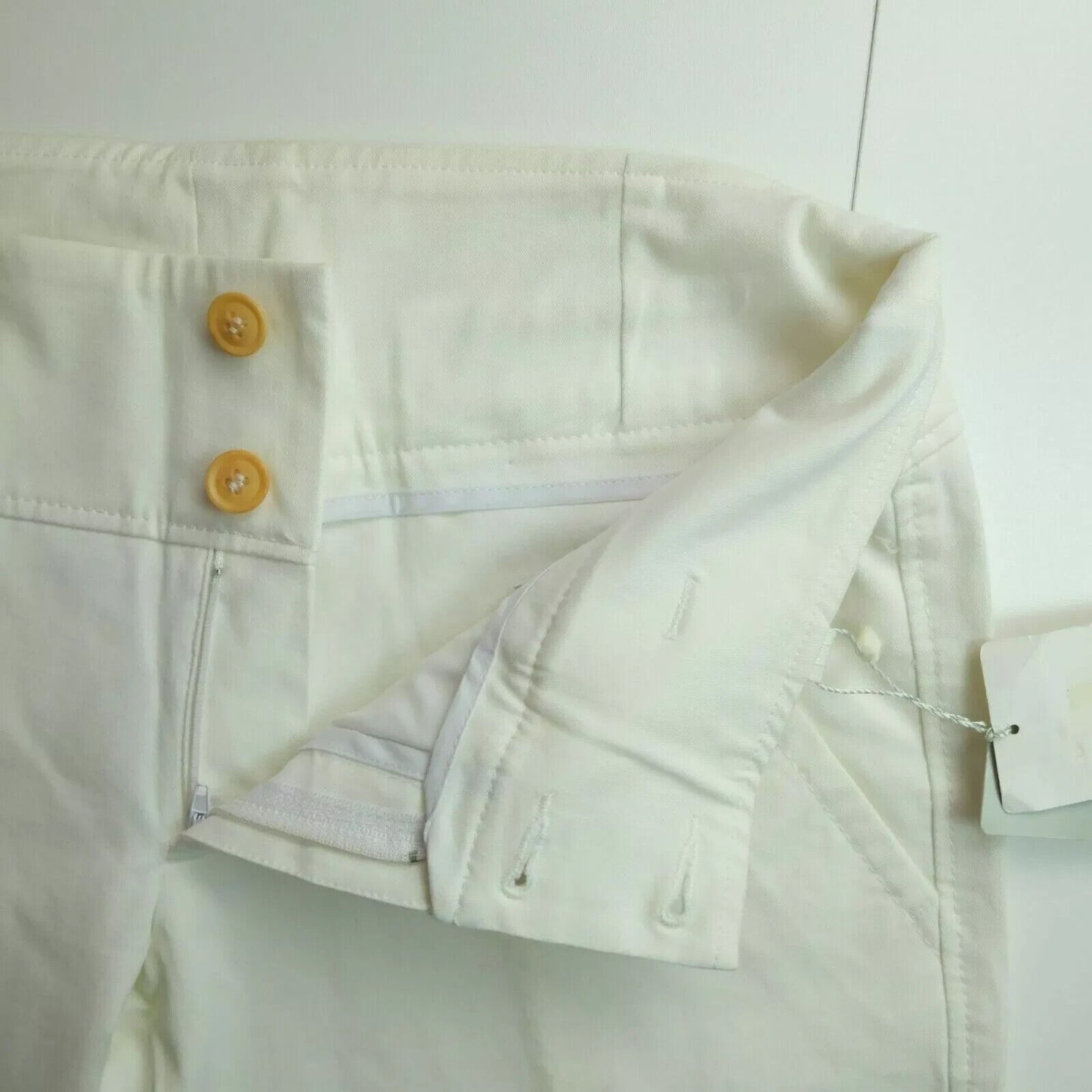 STEFANEL Women White Stretch Chino Capri Pants Trousers Size EU 40 IT 44 W31