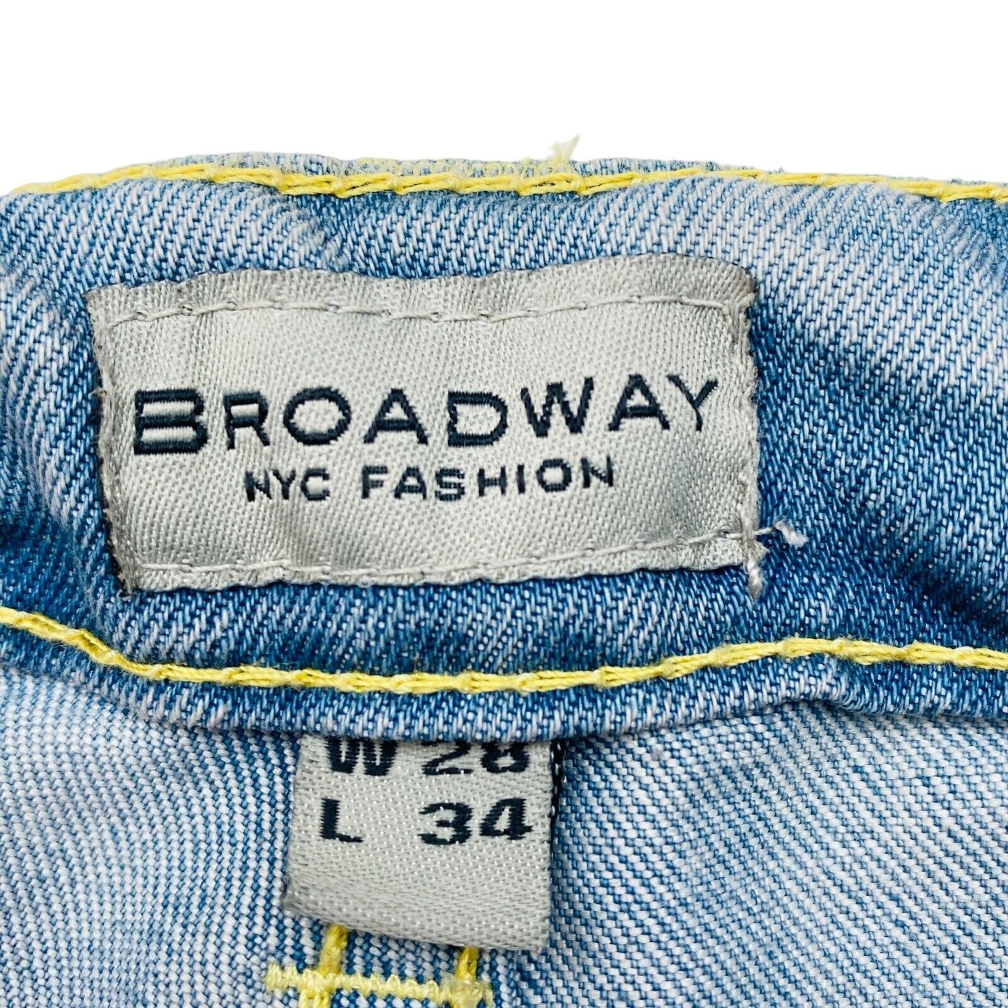 BROADWAY NYC FASHION Blue Cotton Blend Flared Denim Jeans Size W28 L34 W29 L34