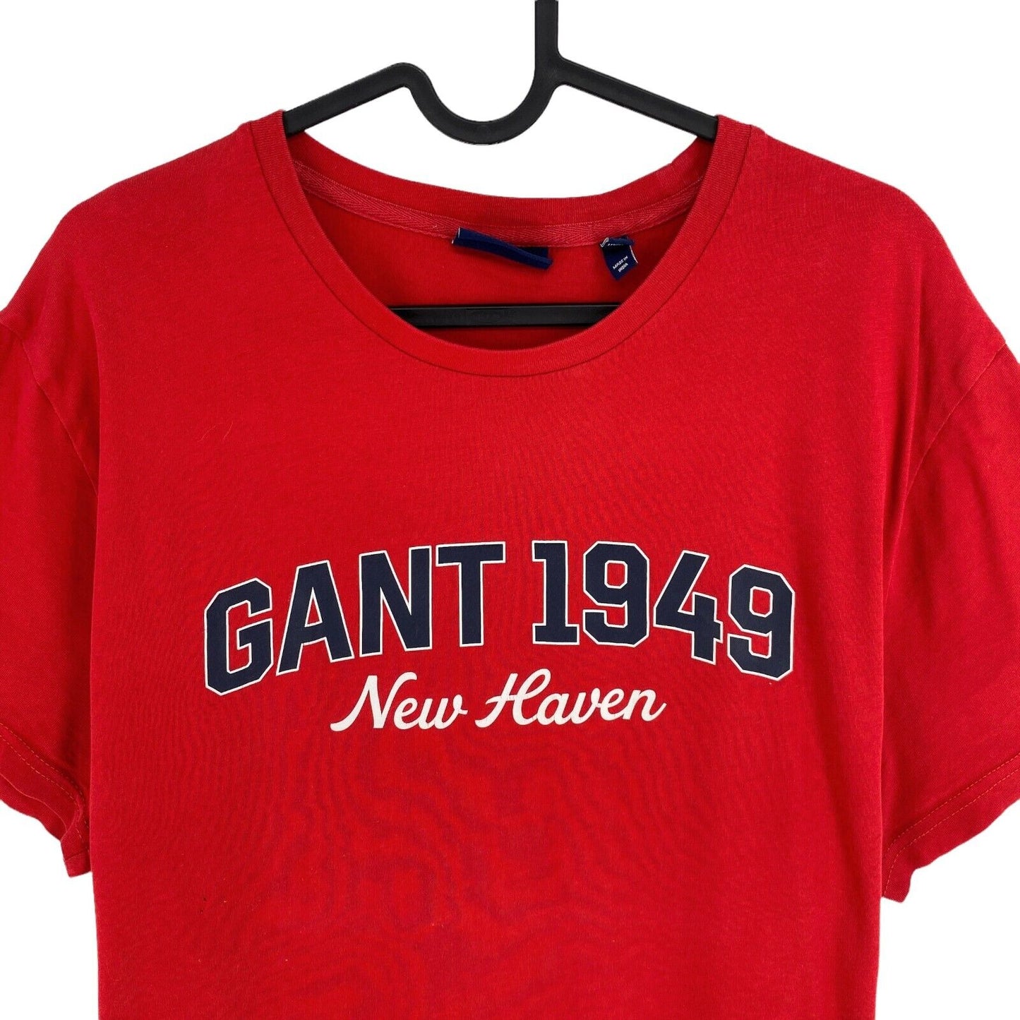 GANT T-shirt à col rond avec logo rouge Taille L