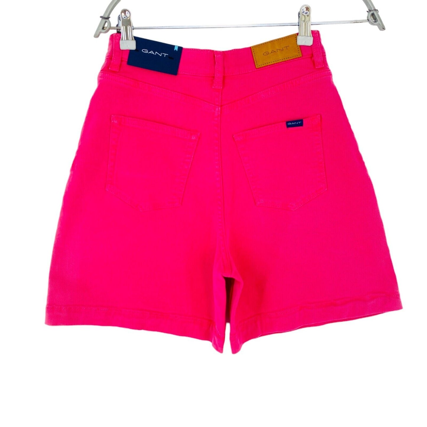 GANT Women Pink Regular Fit Denim Shorts Size W26