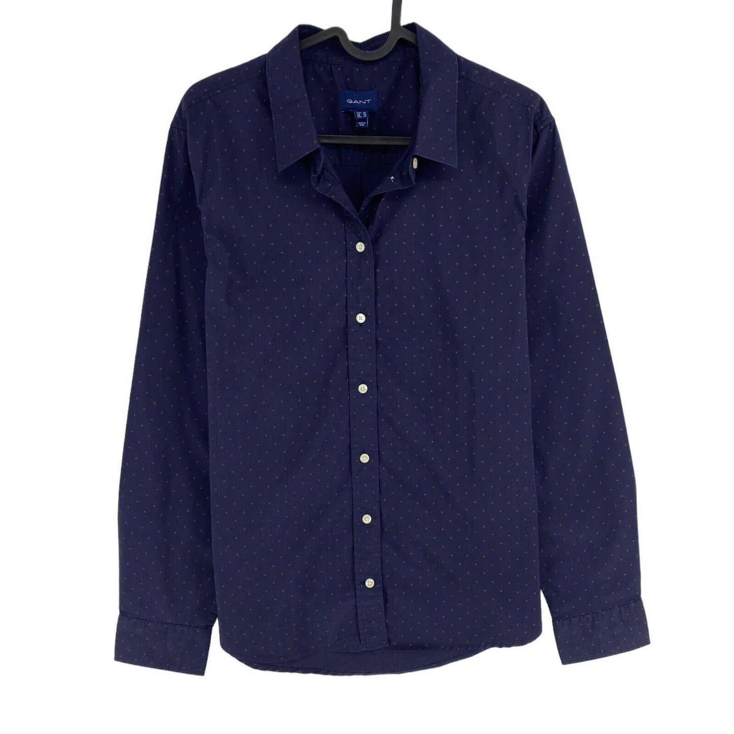 GANT Navy Blue Tech Prep Polka Dot Shirt Size EU 44 UK 16 US 14