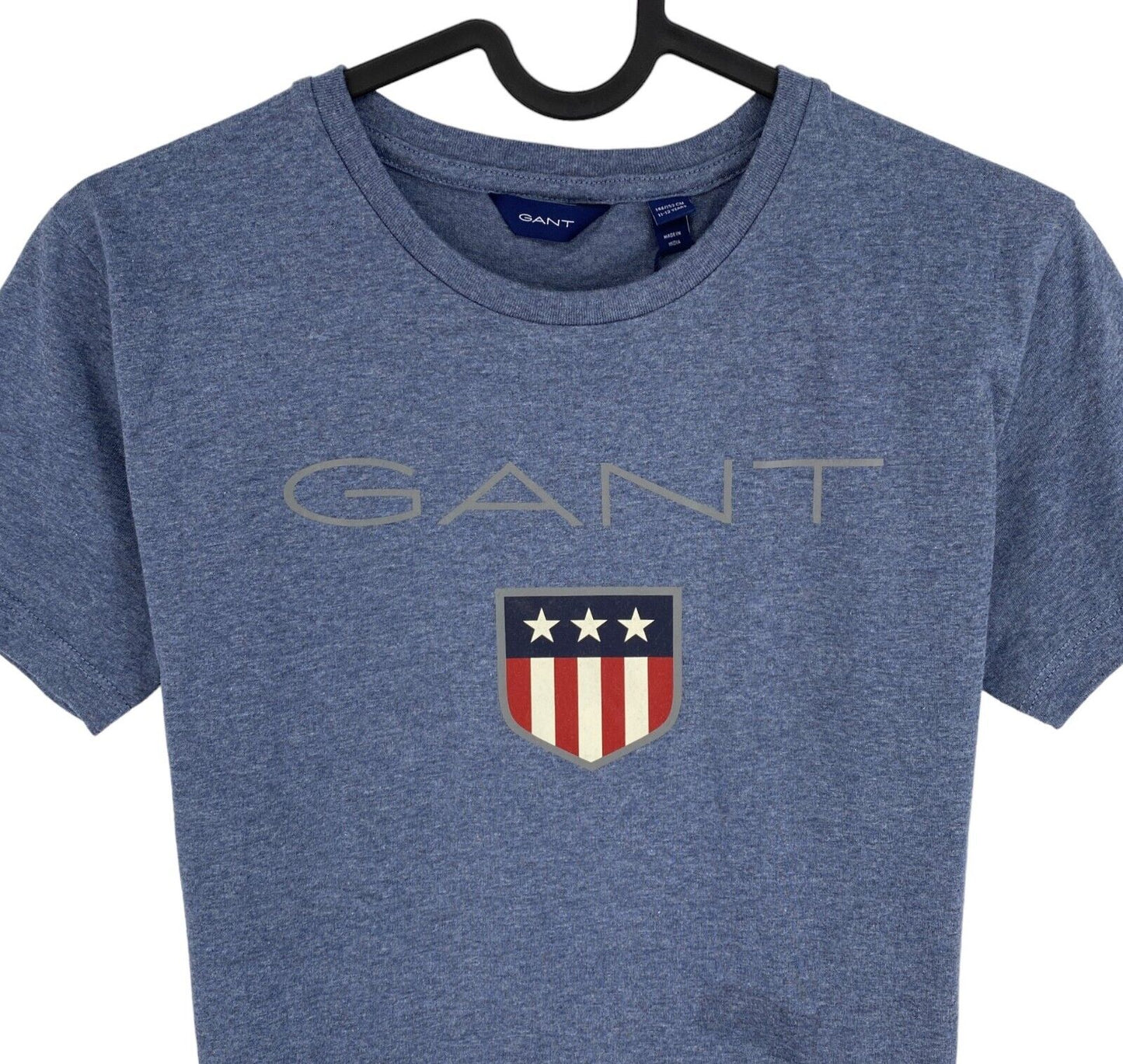 GANT Boys Blue Shield Crew Neck T-Shirt Size 11-12 Years 146/152 cm