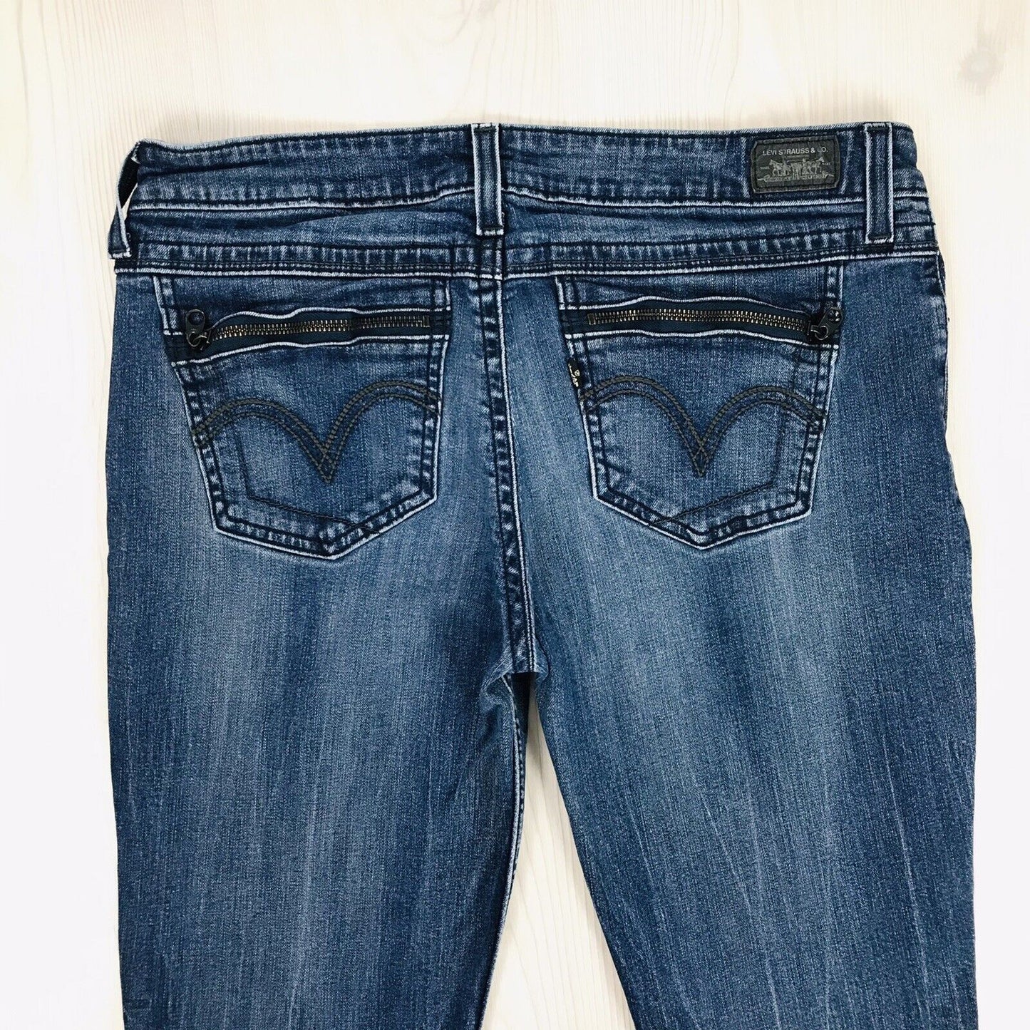 Vintage Levi's Damen Blau Stretch Slim Fit Jeans 13 M / W32 L30