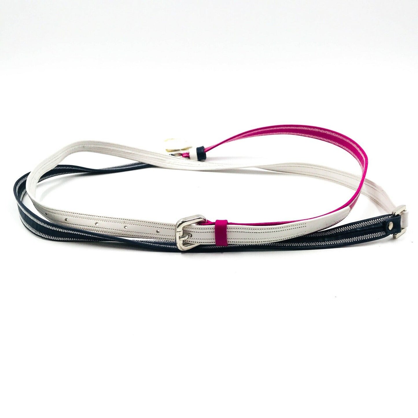 LAK Multicoloured Wrap Around Thin 100% Leather Belt One Size