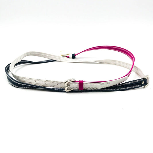 LAK Multicoloured Wrap Around Thin 100% Leather Belt One Size