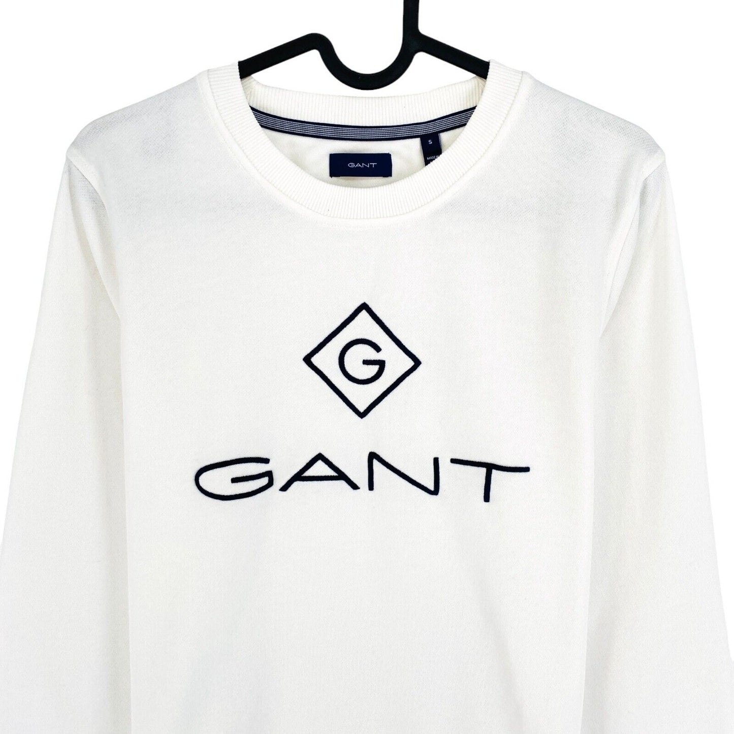 GANT Pull à col rond blanc Lock Up Taille S