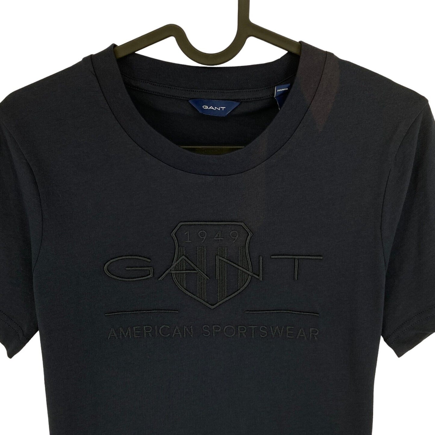 GANT Navy Blue Tonal Archive Shield Crew Neck T Shirt Size XS