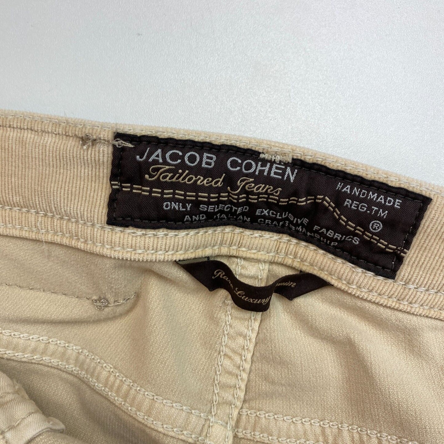 Jacob Cohen Men 622 C Brown Cord Slim Fit Jeans Pants Size W28 L34 Made In Italy