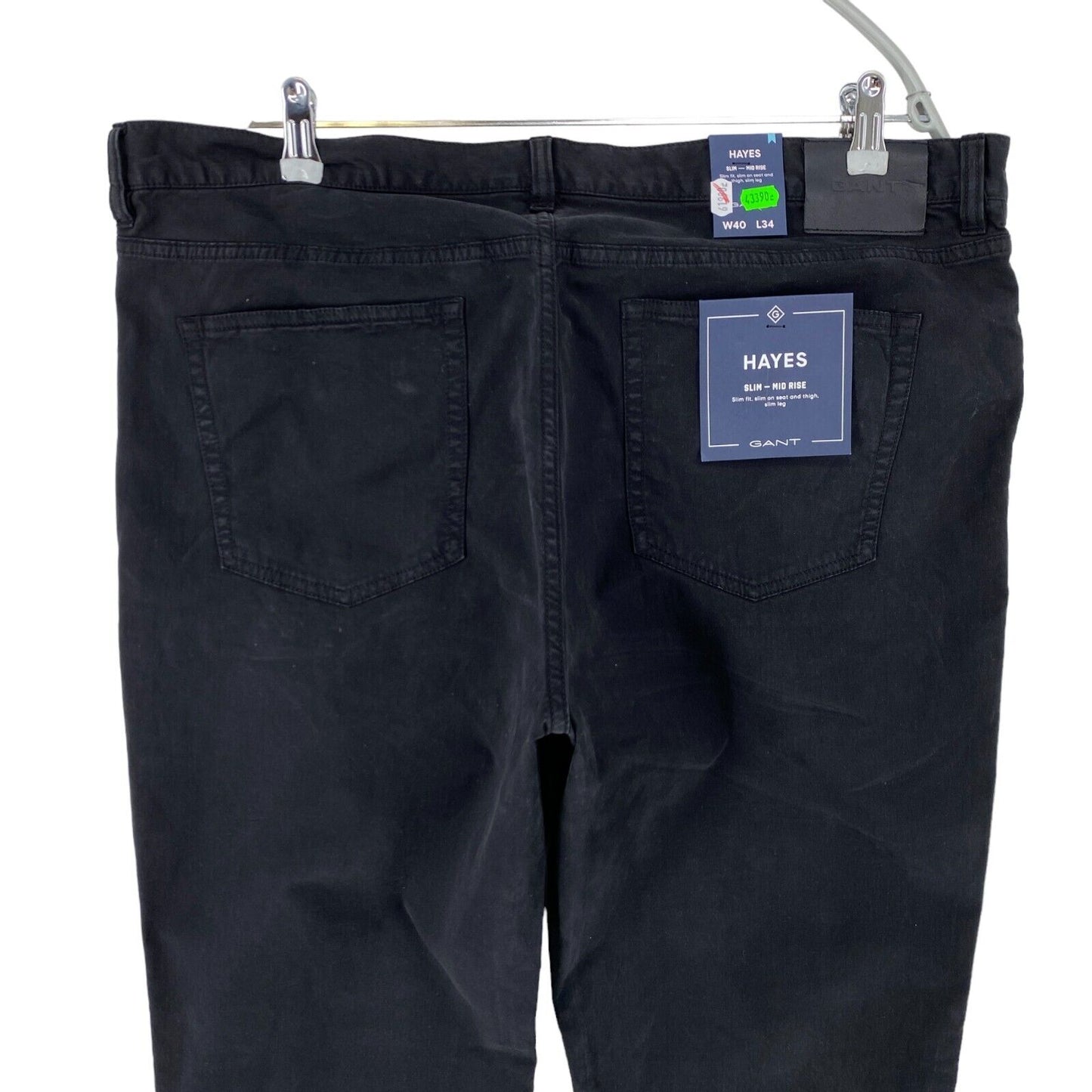 GANT HAYES Black Stretch Slim Fit Jeans W40 L34