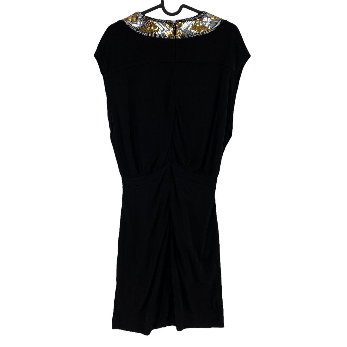 FRENCH CONNECTION Sleeveless Black Deep V-Neck A-Line Dress Size S