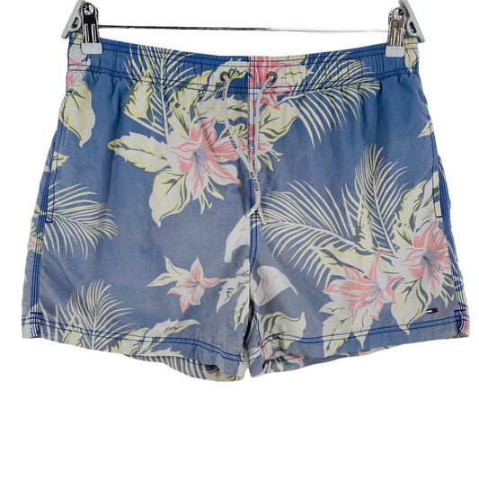 TOMMY HILFIGER DENIM Activewear-Shorts mit Blumenmuster, blau, Größe L