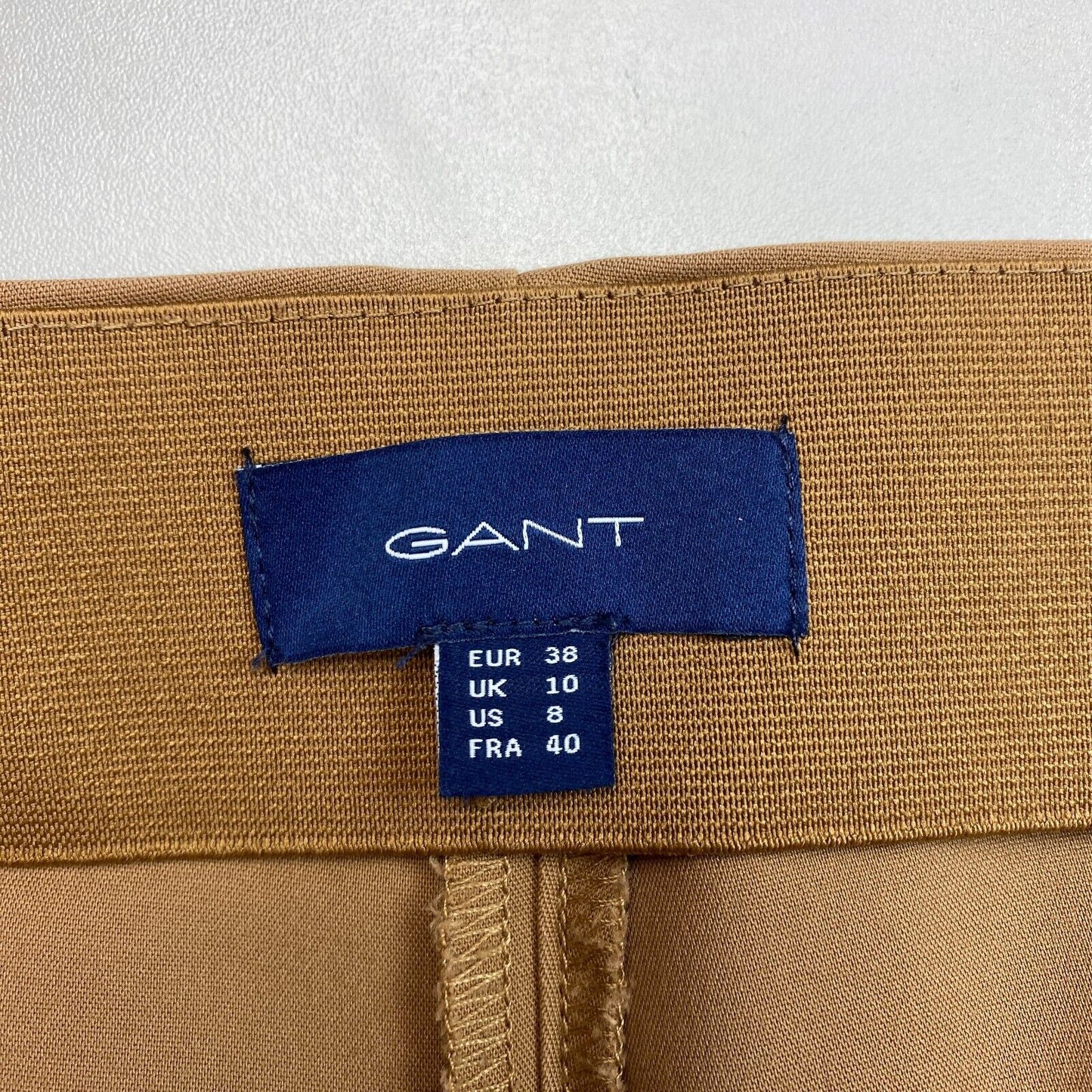 GANT Brown Pin Tuck Skinny Pants Trousers Size EU 38 UK 10 US 8