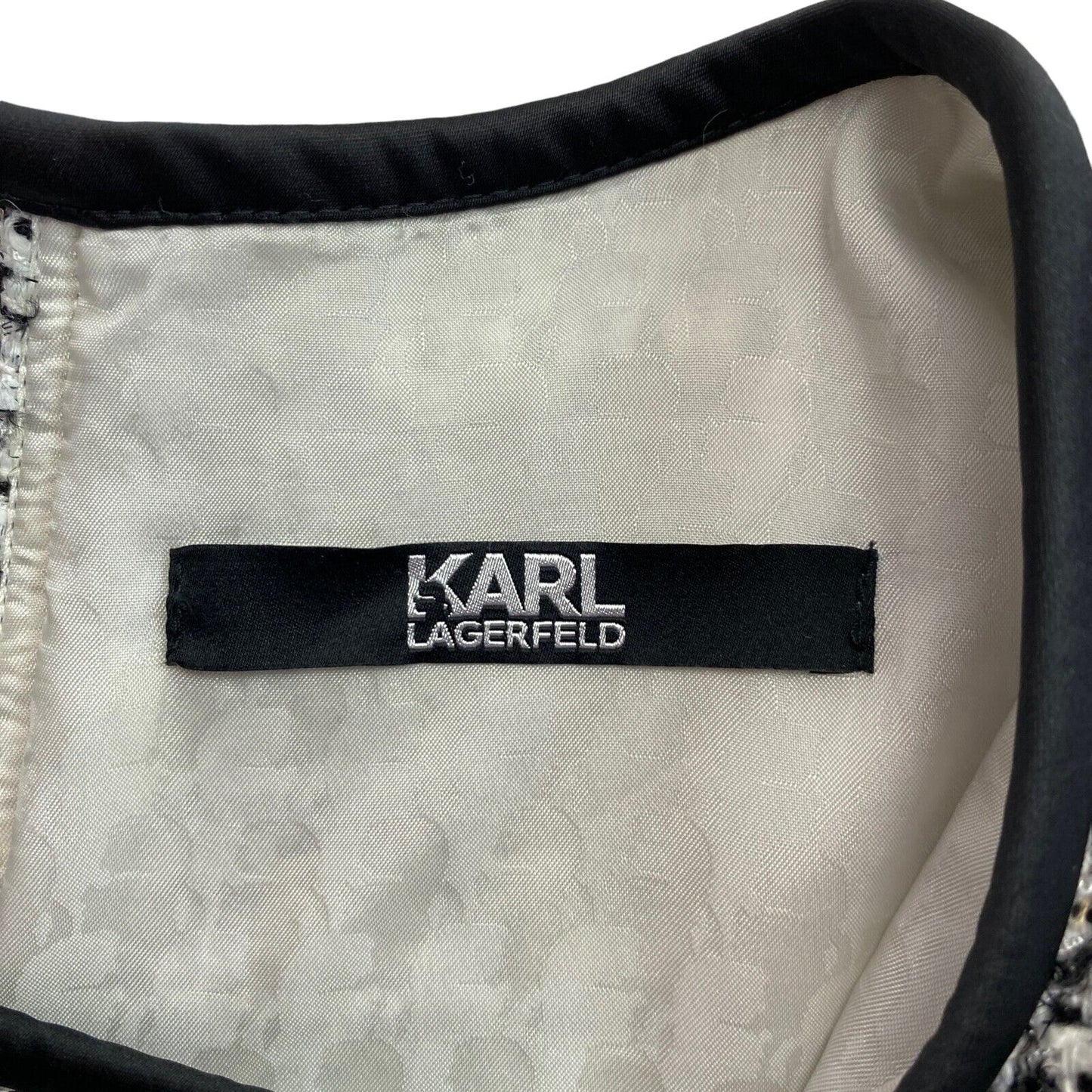 Karl Lagerfeld Weiße Bluse mit Rundhalsausschnitt, Größe EU 38 UK 10 US 8