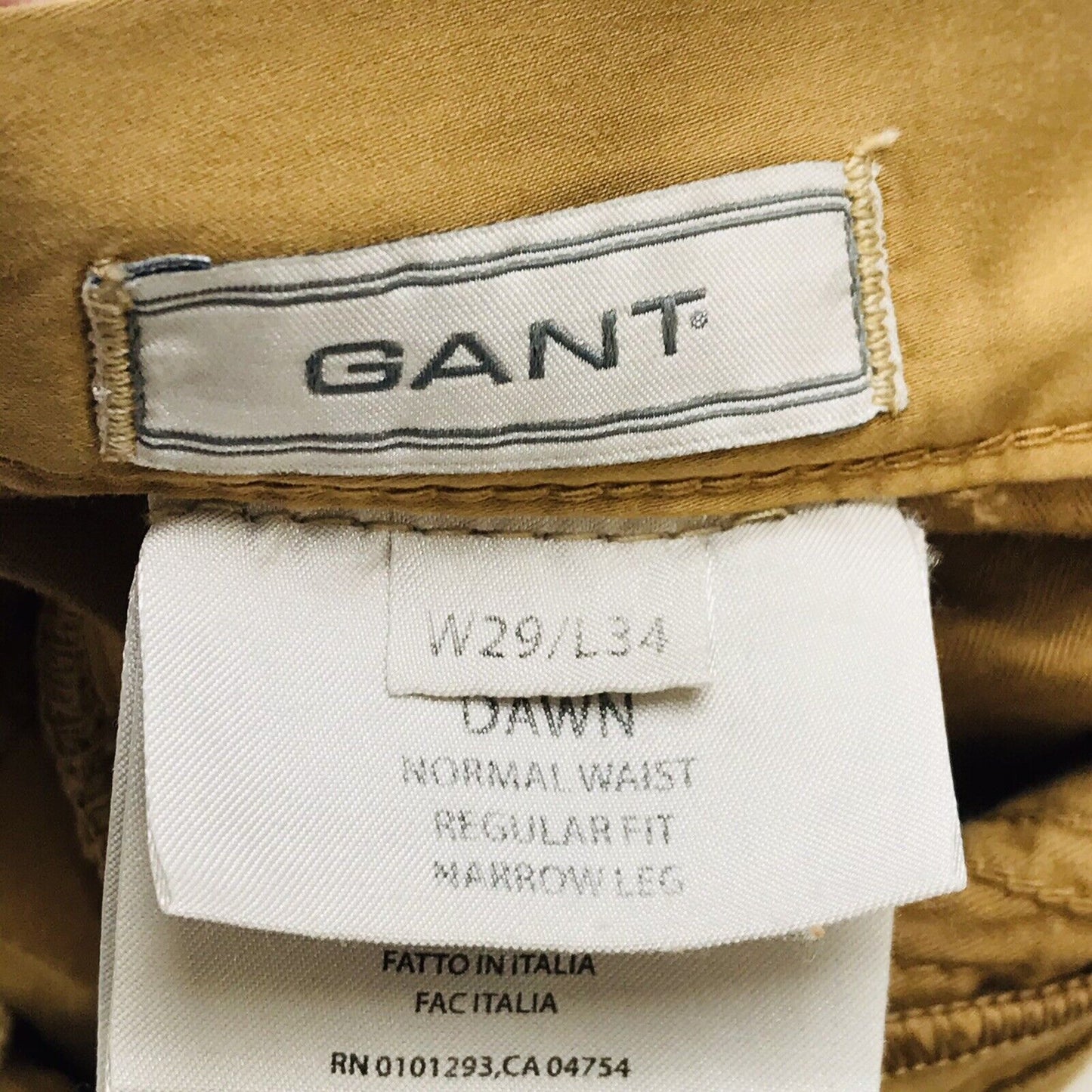 GANT DAWN Women Brown Normal Waist Regular Fit Narrow Leg Chino Trousers W29 L34