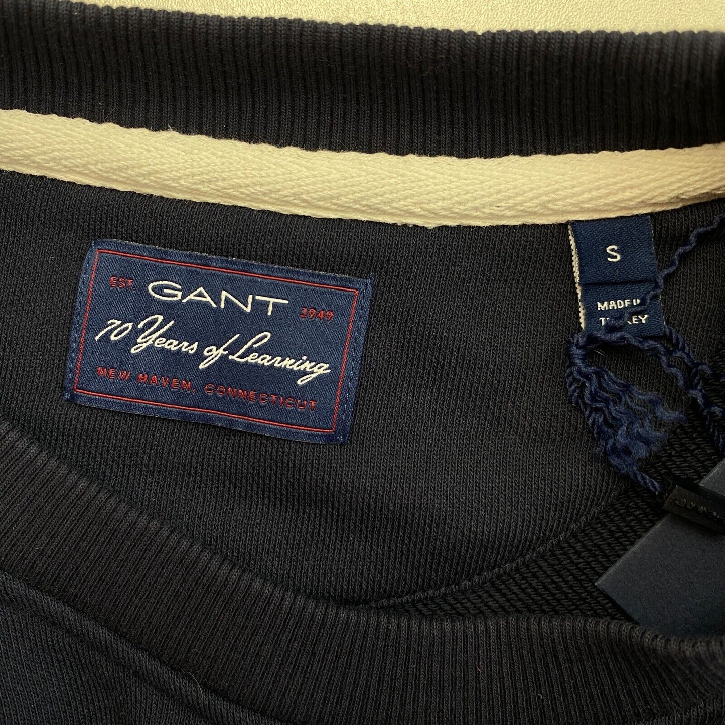 GANT Navy Blue PR Anniversary Crew Neck Jumper Pullover Sweater Size S