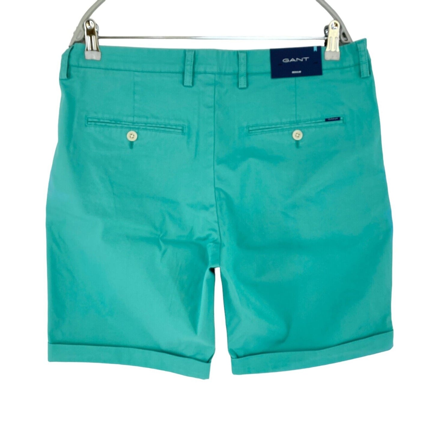 GANT Aquamarine Blue Green Regular Fit Chino Shorts Size W34