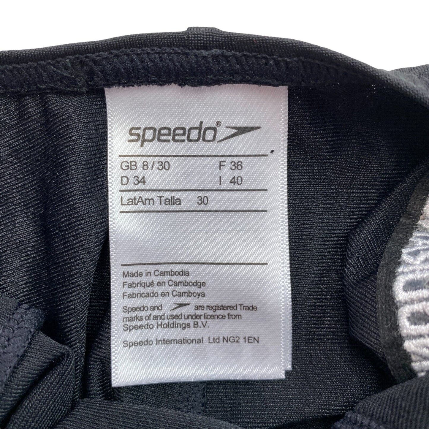 Women`s Speedo Black Endurance One Piece Swimsuit Size EU 36 UK 8 US 6