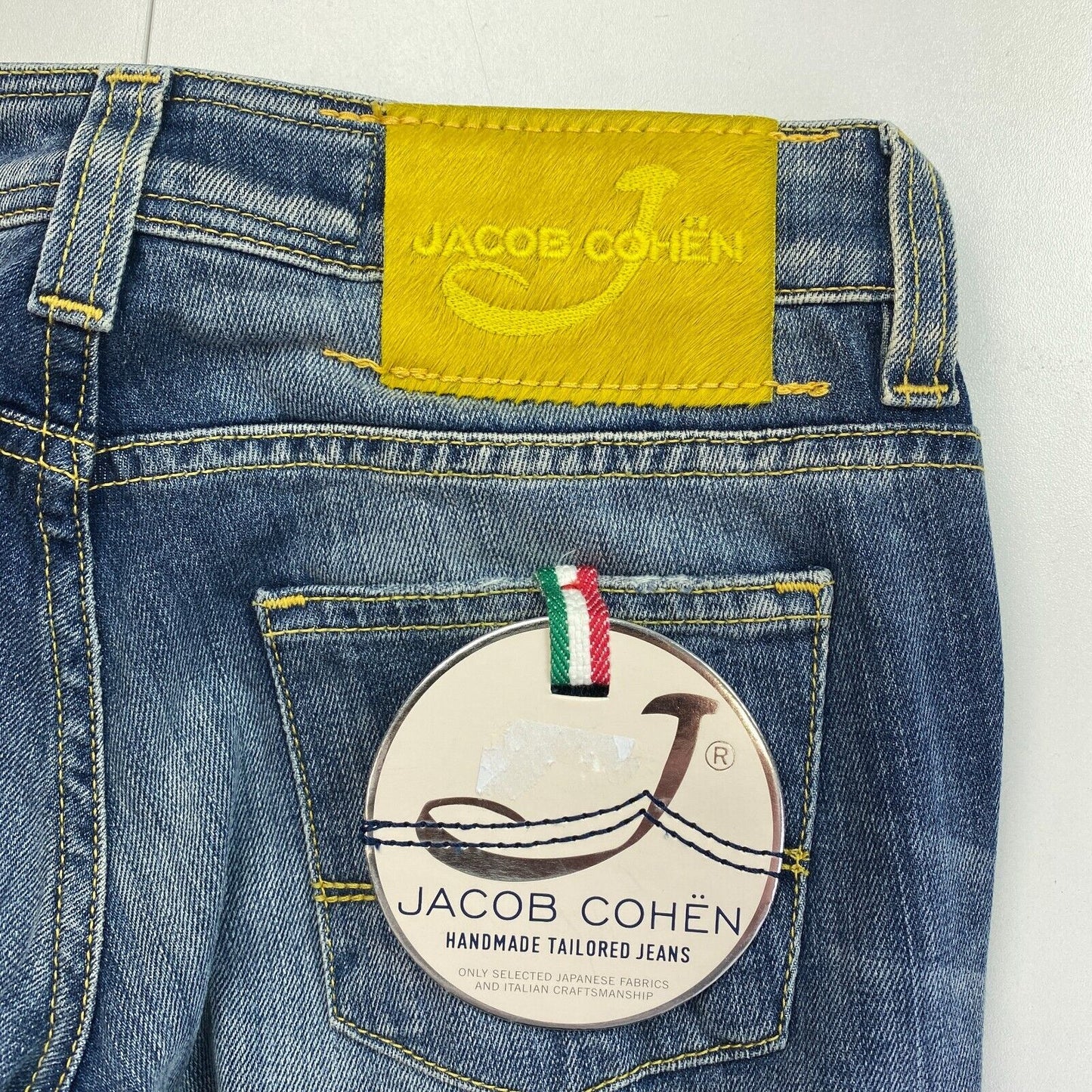 JACOB COHEN Damen J753 Marineblaue Röhrenjeans W25 L32 Made in Italy