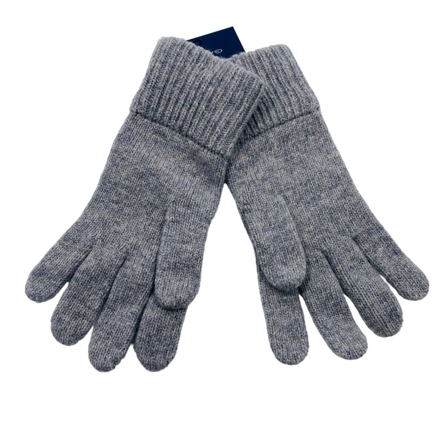 GANT Ladies Grey Wool Blend Warm Knit Gloves One Size