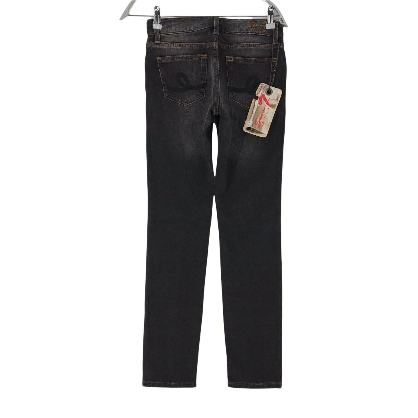 Seven7 Damen Jeans Slim Straight Fit Dunkelgrau W24