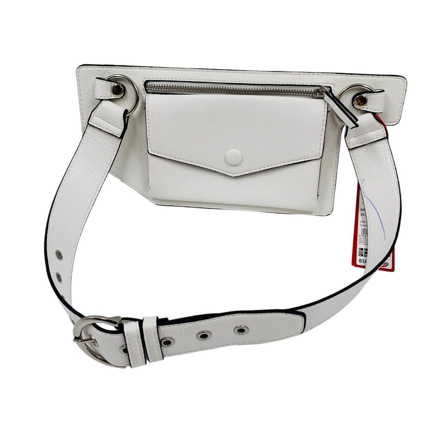 s.Oliver Women White Eco Leather Travel Belt Bag Waist Pack