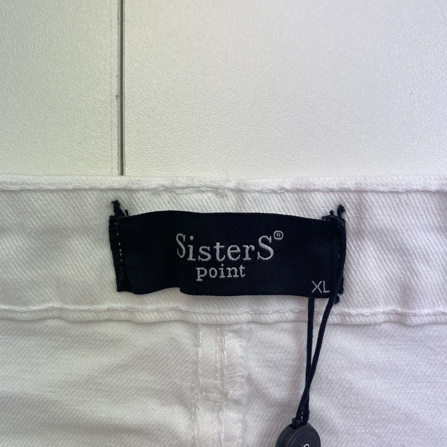 SISTERS POINT Women White OLIVIA_SK3 Denim Skirt Size XL