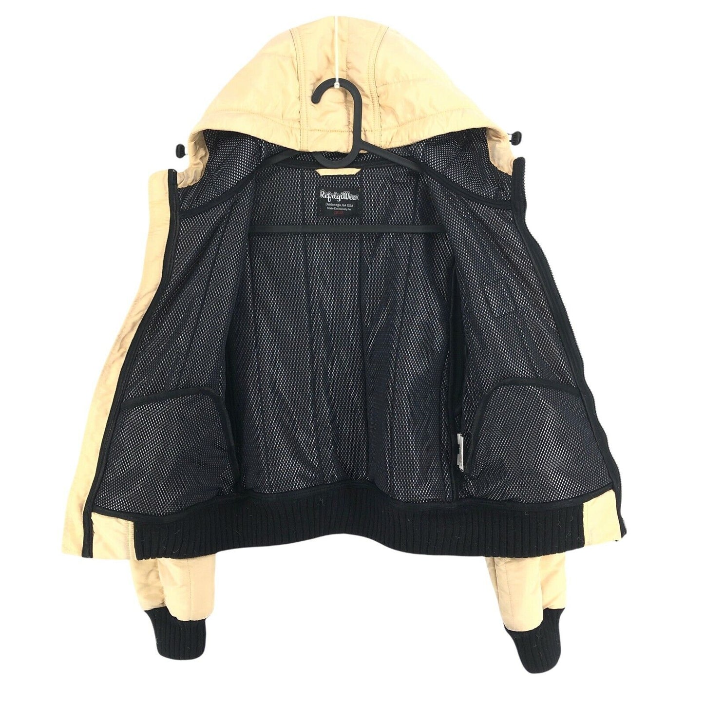 RefrigiWear Veste bomber à capuche jaune imperméable Taille S