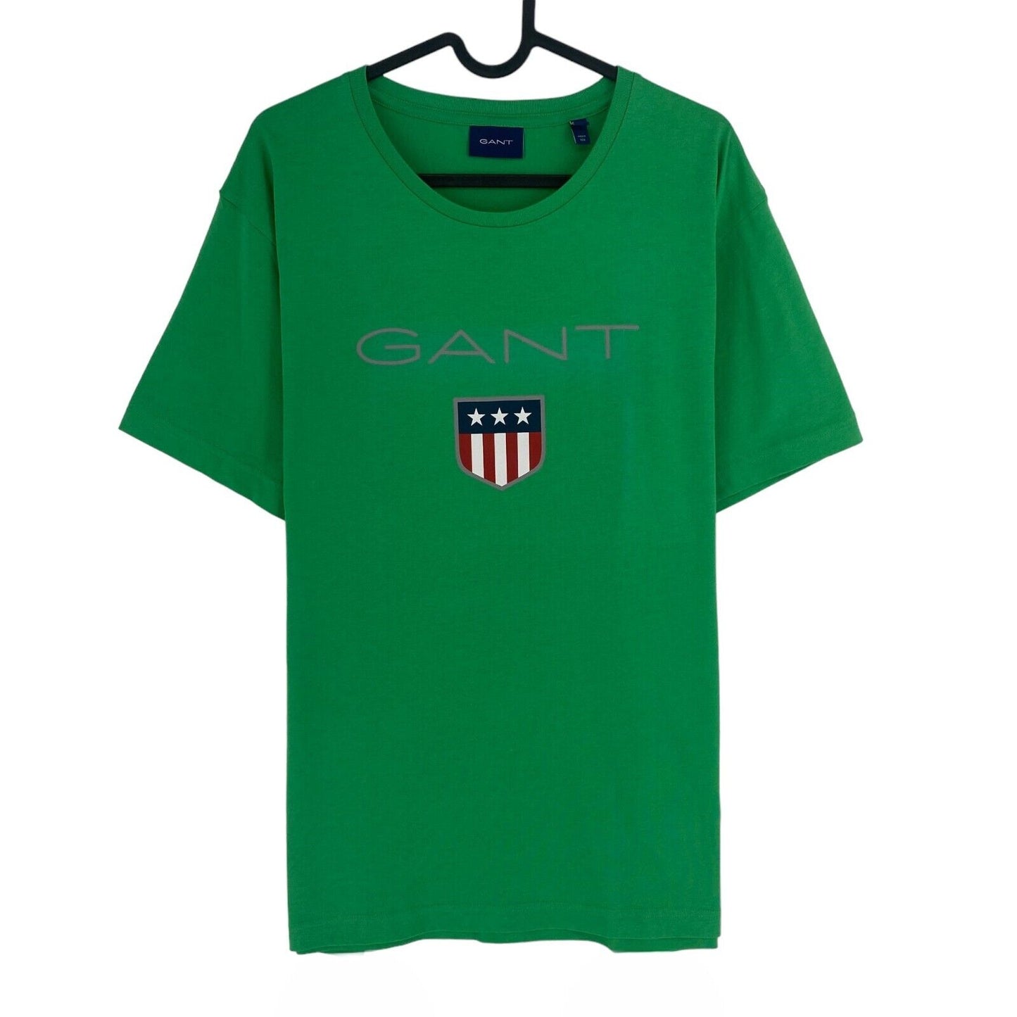 GANT Men Mid Green Retro Shield Crew Neck Short Sleeves T Shirt Size XL