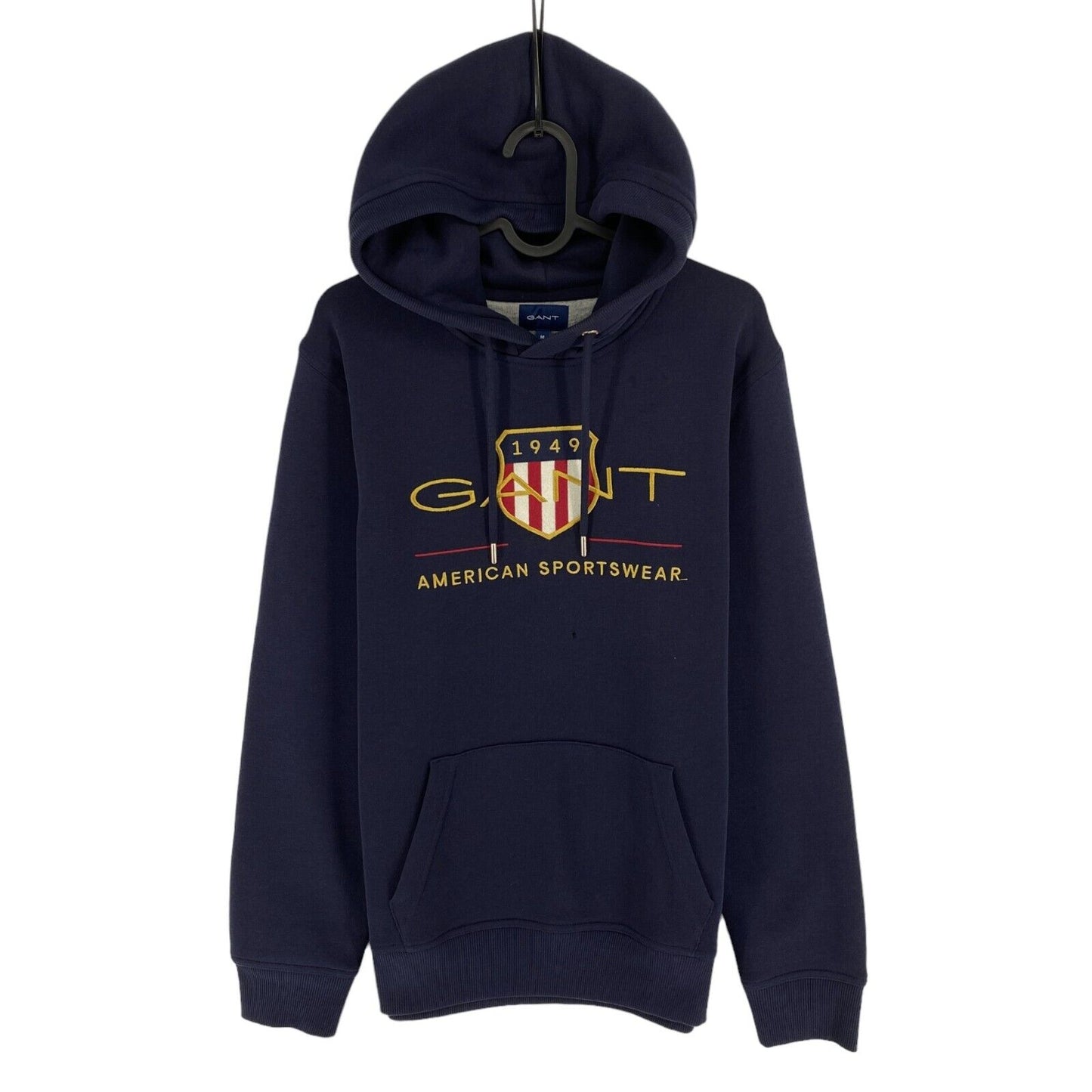 GANT Men Navy Blue Archive Shield Hoodie Sweater Pullover Jumper Size M