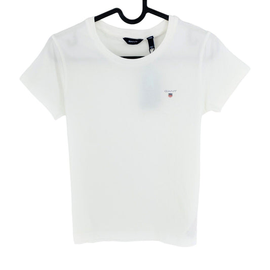 GANT T-shirt blanc ajusté original à col rond pour fille Taille 15 ans 170 cm