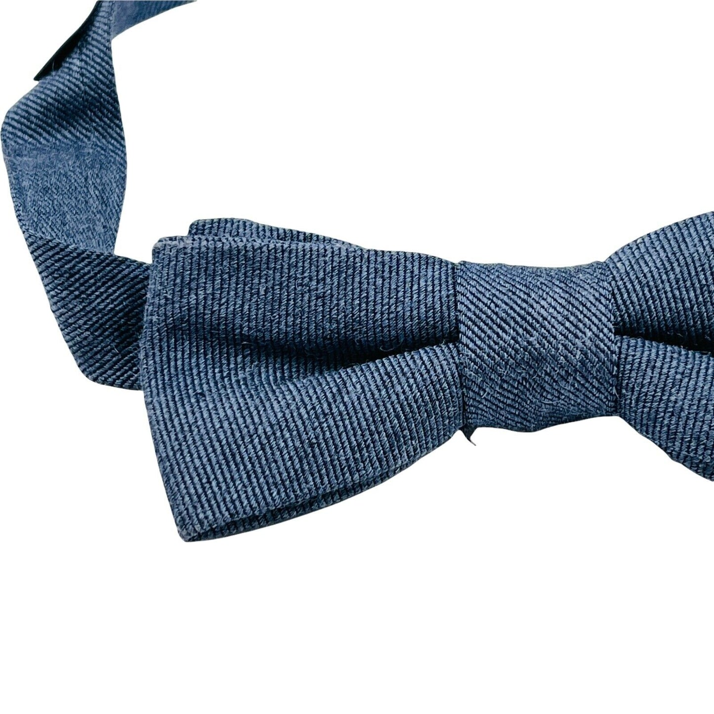 GANT Solid Blue 100% Silk Handsewn Bow Tie Made in Italy