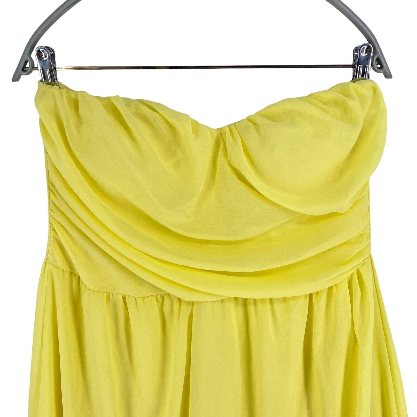 LOLA LIZA Women Yellow Flared Sweetheart Dress Size EU 44 UK 16 US 14